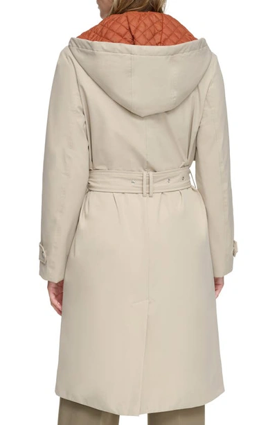 Andrew Marc Water Resistant Belted Trench Coat In Antler