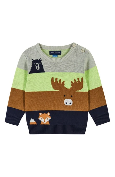 Shop Andy & Evan Crewneck Sweater & Pants Set In Moose Brown
