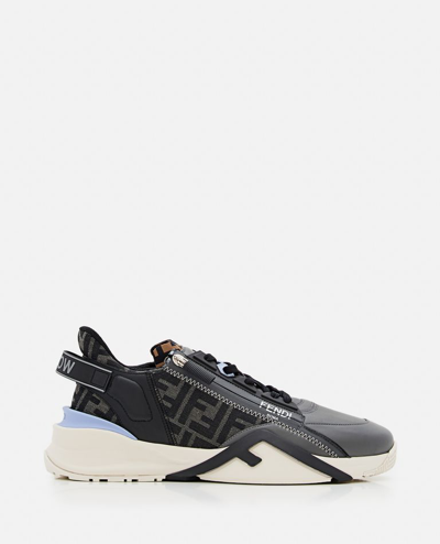 Fendi Flow Panelled Slip-on Sneakers In Grey