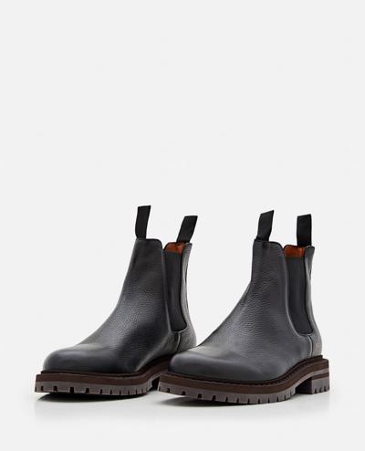 Shop Common Projects Leather Chelsea Boot In Black