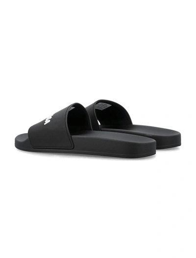 Balenciaga Pool Slide Slipper-mule In Black Polyuretan In Black
