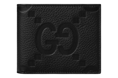 Pre-owned Gucci Jumbo Gg Wallet Black