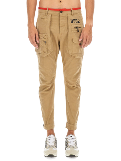 Shop Dsquared2 Sexy Cargo Pants In Beige