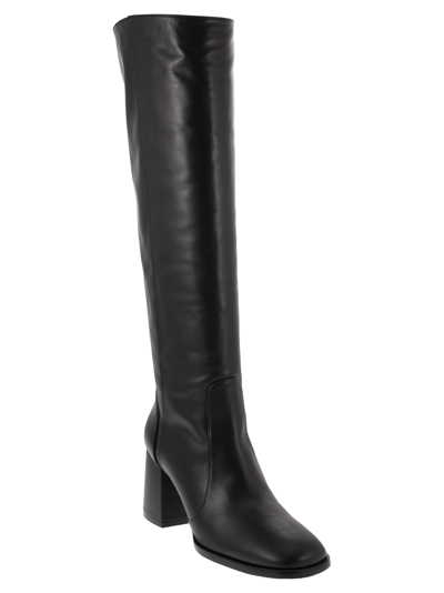 Shop Stuart Weitzman Nola - Leather Boot In Black