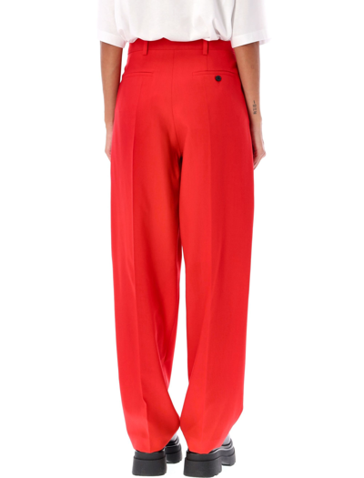 Shop Marni Pinced Pant In Red