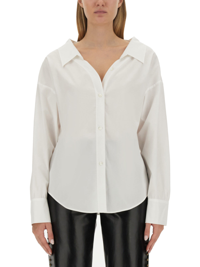 Shop M05ch1n0 Jeans V-neck Shirt In Bianco