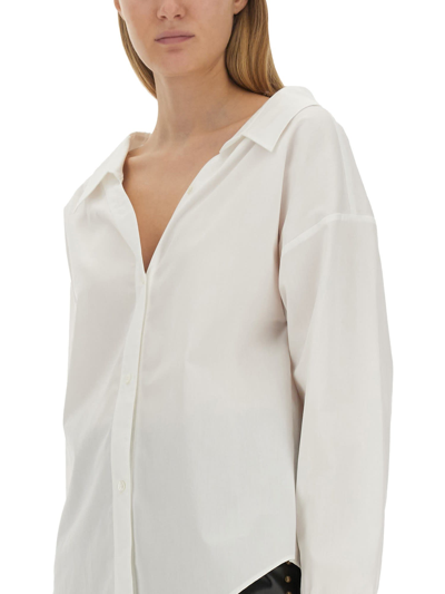 Shop M05ch1n0 Jeans V-neck Shirt In Bianco