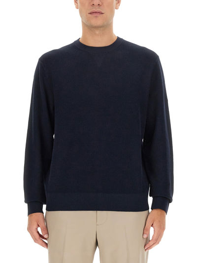 Shop Theory Cotton Jersey In Blu