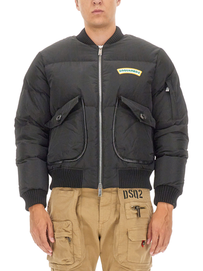 Shop Dsquared2 Jacket With Logo In Nero