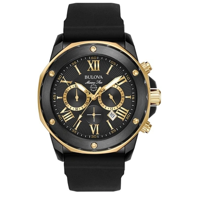 Shop Bulova Men's Marine Star Black Dial Watch
