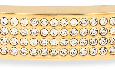 Shop American Exchange Pavé Crystal Id Bracelet In Gold