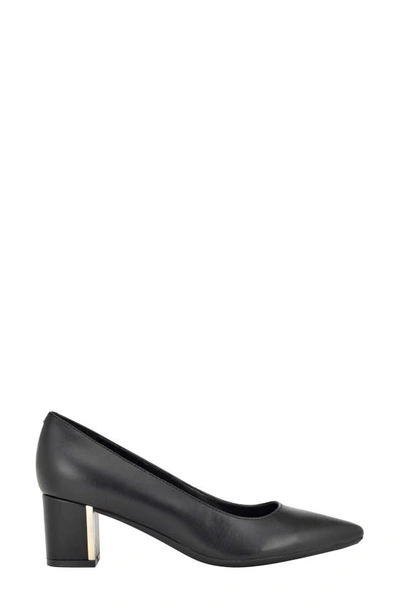 Calvin Klein Natalia Pointed Toe Flat In Black