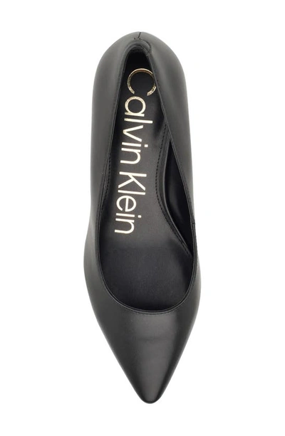 Calvin Klein Natalia Pointed Toe Flat In Black