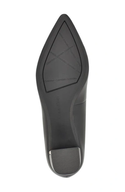Calvin Klein Natalia Pointed Toe Flat In Black