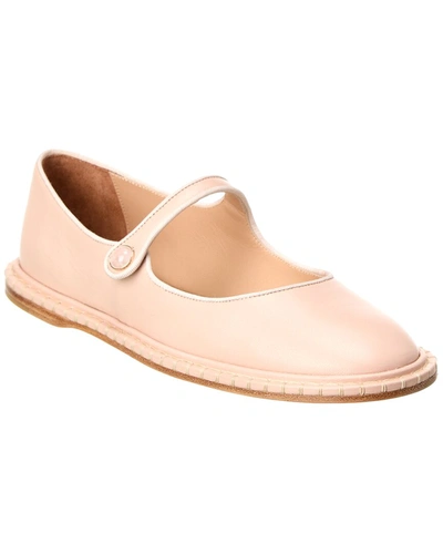 Shop Chloé Rubie Leather Flat In Pink