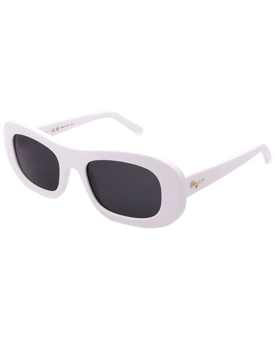 Shop Ferragamo Women's Sf1046s 51mm Sunglasses In White