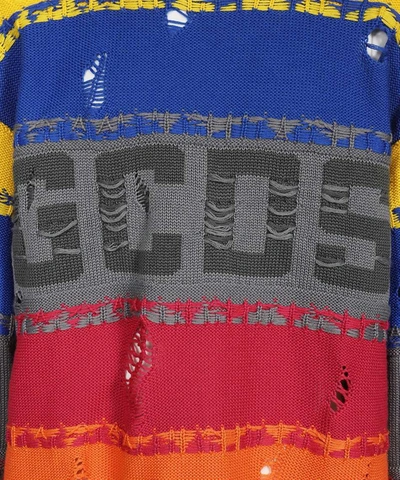 Shop Gcds Long Sleeve Crew-neck Sweater In Multicolor