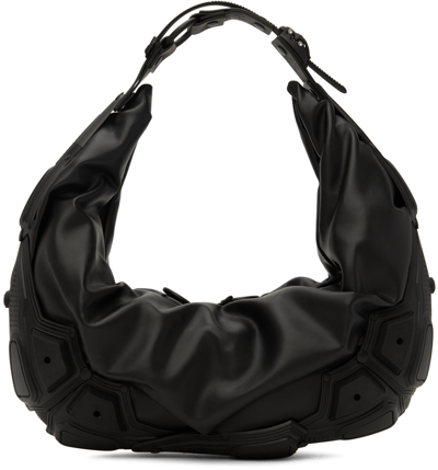 Shop Innerraum Black Module 03 Half Moon Bag In Black Matt