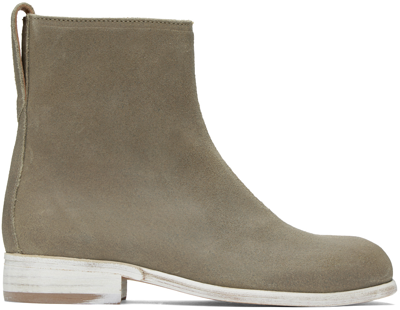 Shop Our Legacy Taupe Michaelis Boots In Waxy Champagne Suede