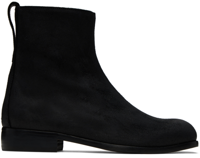 Shop Our Legacy Black Michaelis Boots In Waxy Black Suede