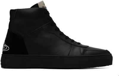 Shop Vivienne Westwood Black Classic Sneakers In 223-l002t-n401 Black