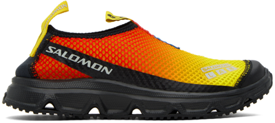 Shop Salomon Yellow & Red Rx Moc 3.0 Sneakers In Black/lemon/highrisk