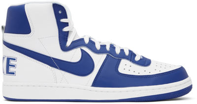 Shop Nike Blue & White Terminator Sneakers In White/game Royal