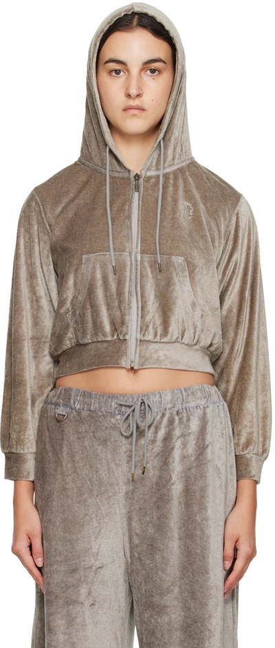 Shop Doublet Gray Crystal-cut Jacket In Grey