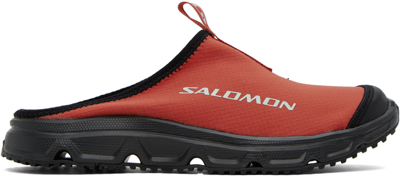 Shop Salomon Red & Black Rx 3.0 Slippers In Aurorared/black/luna