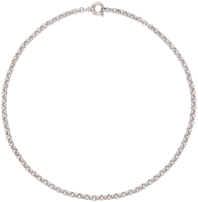 Shop Tom Wood Silver Thick Rolo Chain Necklace