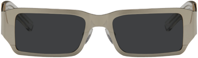 Shop A Better Feeling Silver Pollux Sunglasses In Steel/black