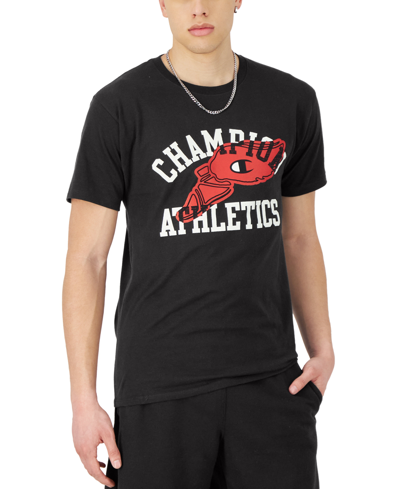 Shop Champion Men's Classic Graphic Logo T-shirt In Black
