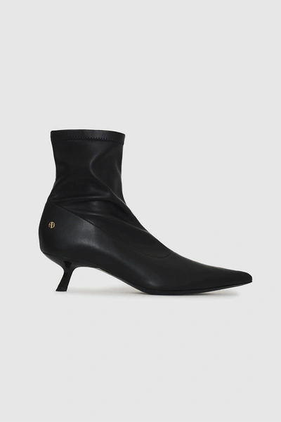 Anine Bing Hilda High-shine Ankle Boots In Black