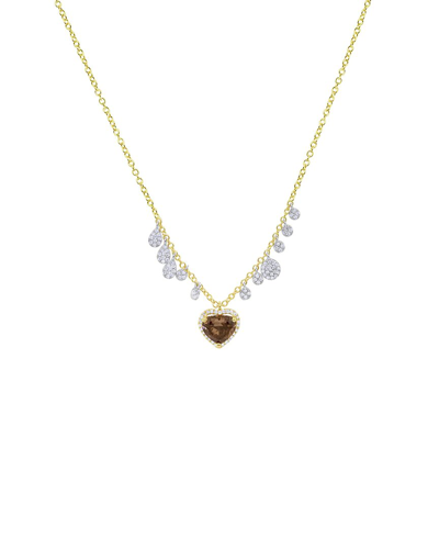 Shop Meira T 14k 0.21 Ct. Tw. Diamond Heart Necklace