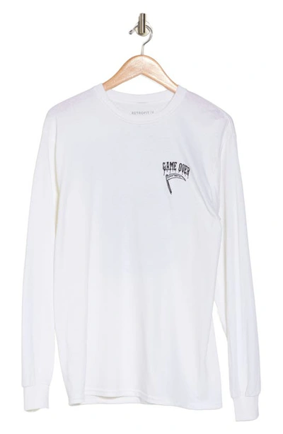 Shop Retrofit Game Over Long Sleeve Graphic T-shirt In White