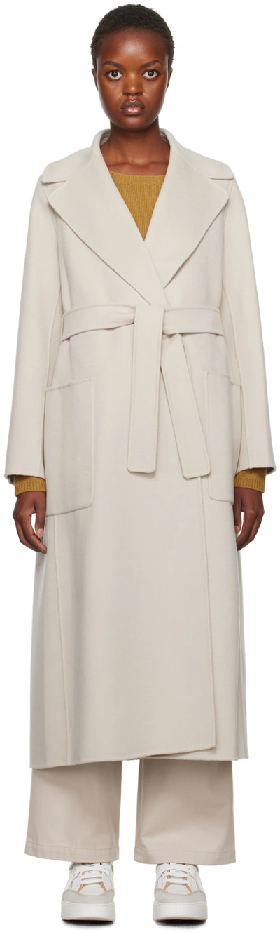 's Max Mara Belted Long-sleeved Coat In 071 Beige