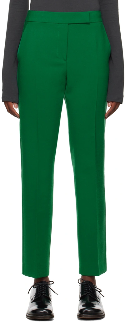 Shop Max Mara Green Fuoco Trousers In 014 Green