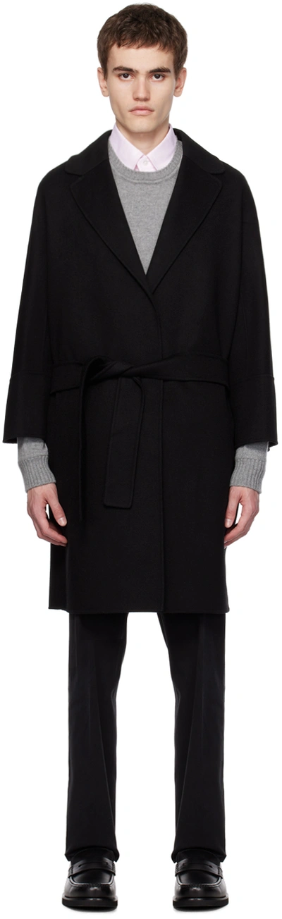 Shop Max Mara Black Arona Coat In 013 Black