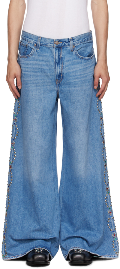 Shop Anna Sui Ssense Exclusive Blue Jeans