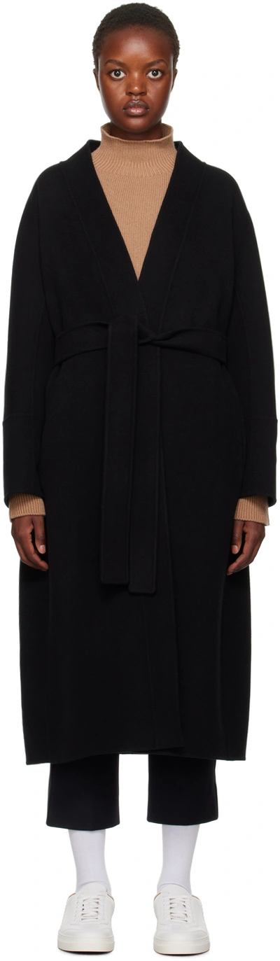 Shop 's Max Mara Black Calla Coat In 013 Black