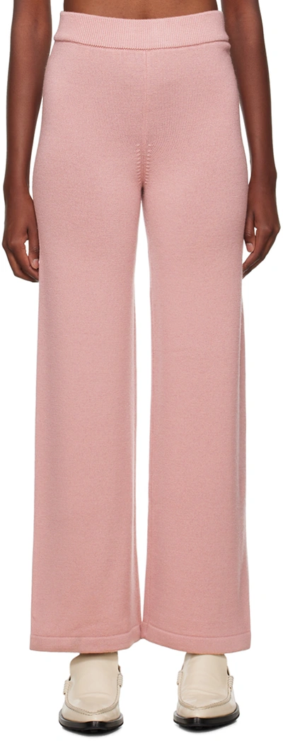 Shop Max Mara Pink Visone Lounge Pants In 003 Pink