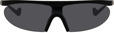 Shop District Vision Black Koharu Sunglasses In Black, D+ Onyx Mirro