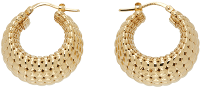 Shop Jw Anderson Gold Bubble Hoop Earrings In 120 Gold
