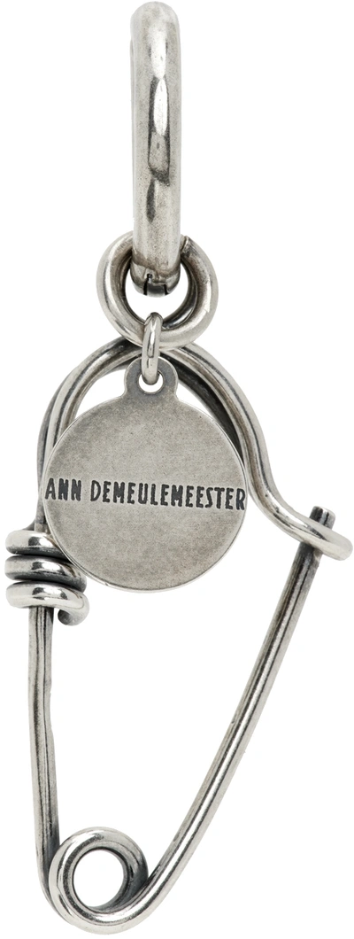 Shop Ann Demeulemeester Silver Marlies Single Earring In 070 Silver