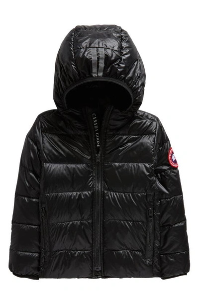 Shop Canada Goose Kids' Crofton Water Repellent 750 Fill Power Down Recycled Nylon Puffer Jacket In Black - Noir