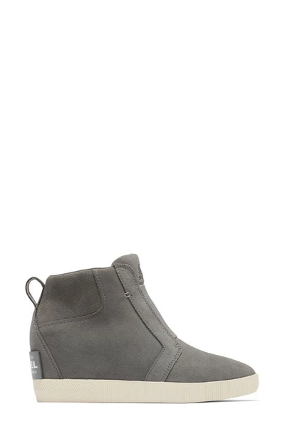 Shop Sorel Out N About Wedge Bootie In Quarry/ Sea Salt