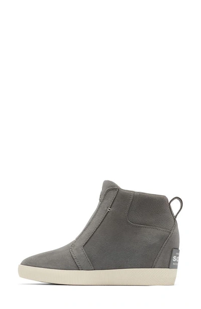 Shop Sorel Out N About Wedge Bootie In Quarry/ Sea Salt