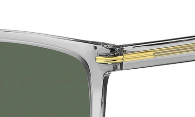 Shop Hugo Boss 55mm Square Sunglasses In Grey/ Green