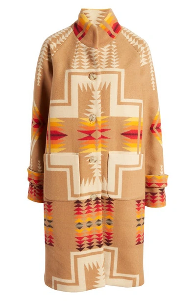 Pendleton 1930s Archive Coat In Tan Harding Jacquard