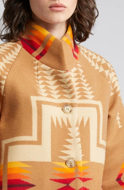 Pendleton 1930s Archive Coat In Tan Harding Jacquard